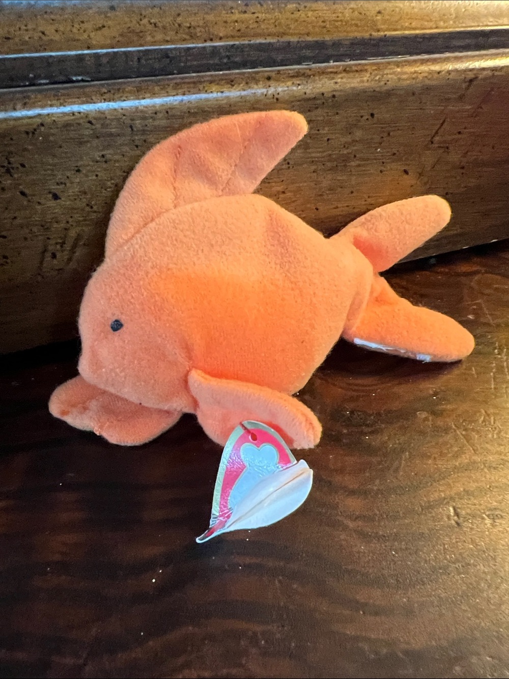 Ty Orange GOLDIE Goldfish Plush with Heart Tag